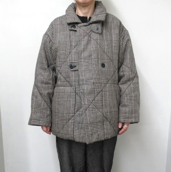 LAITERIE リネンキルトジャケット/checkB9J